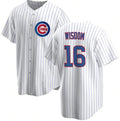 Chicago Cubs #16 Patrick Wisdom White Jereymy Cool Base Stitched Jersey