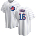 Chicago Cubs #16 Patrick Wisdom White Jereymy Cool Base Stitched Jersey