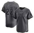 New York Mets #22 Juan Soto Graphite Jereymy 2024 City Connect Limited Stitched Jersey