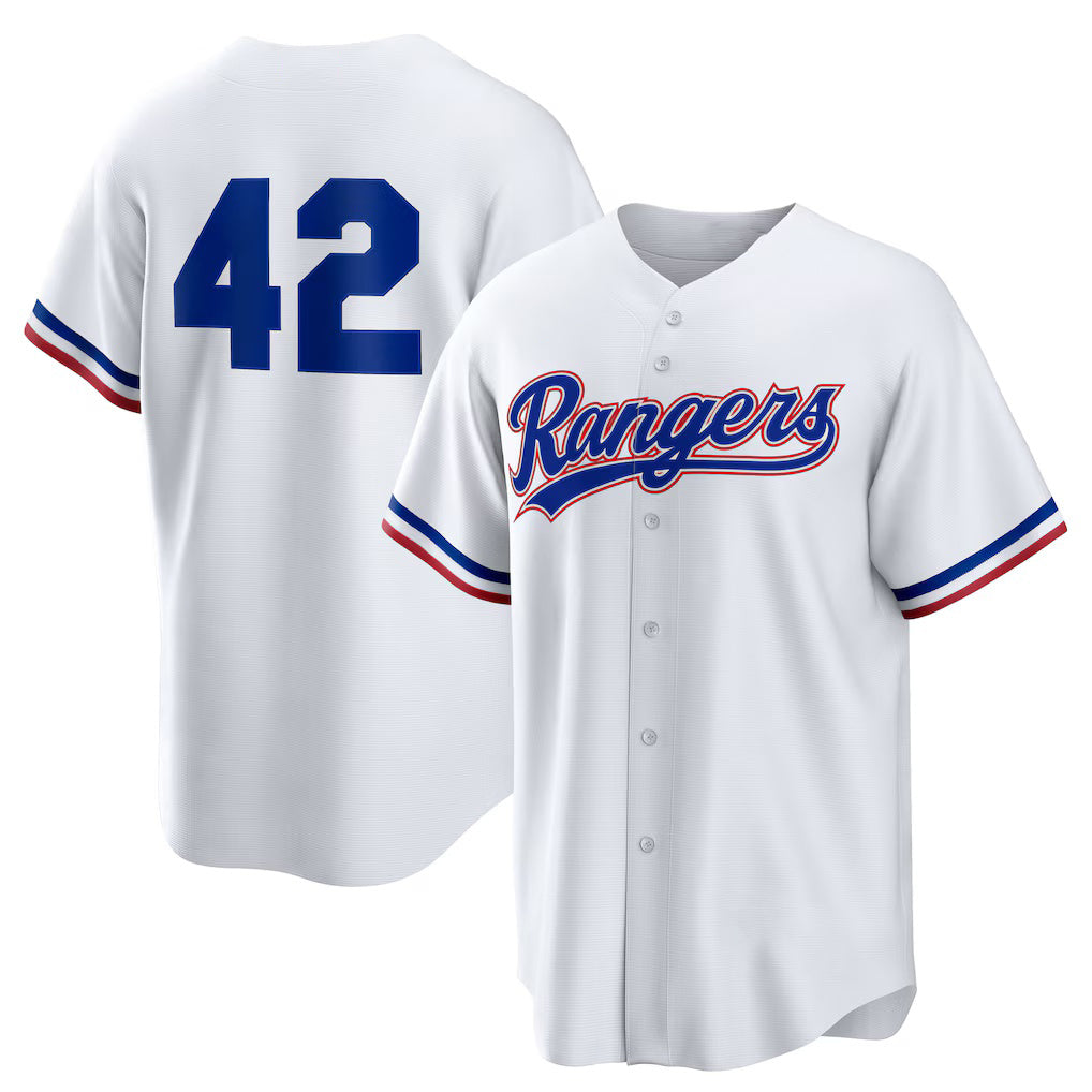 Texas Rangers #42 Jackie Robinson White Jereymy Home 2025 Day Replica Jersey