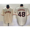 San Francisco Giants #48 Pablo Sandoval Cream Jereymy 2024 Home Limited Stitched Jersey