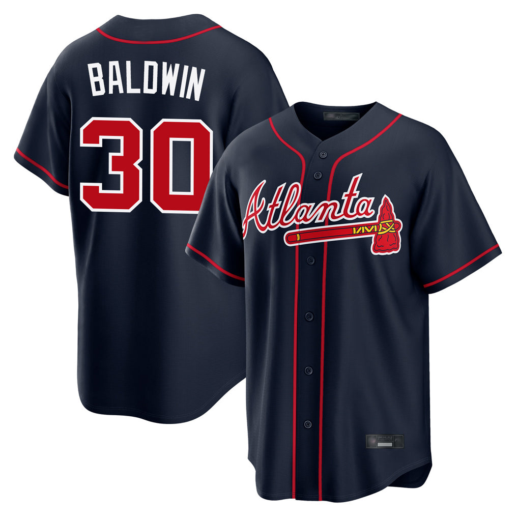 Atlanta Braves #30 Drake Baldwin Player Navy Jereymy Home Game Stitched Jerseys