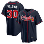 Atlanta Braves #30 Drake Baldwin Player Navy Jereymy Home Game Stitched Jerseys