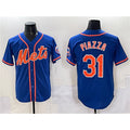 New York Mets #31 Mike Piazza Blue Jereymy Cool Base Stitched Jersey