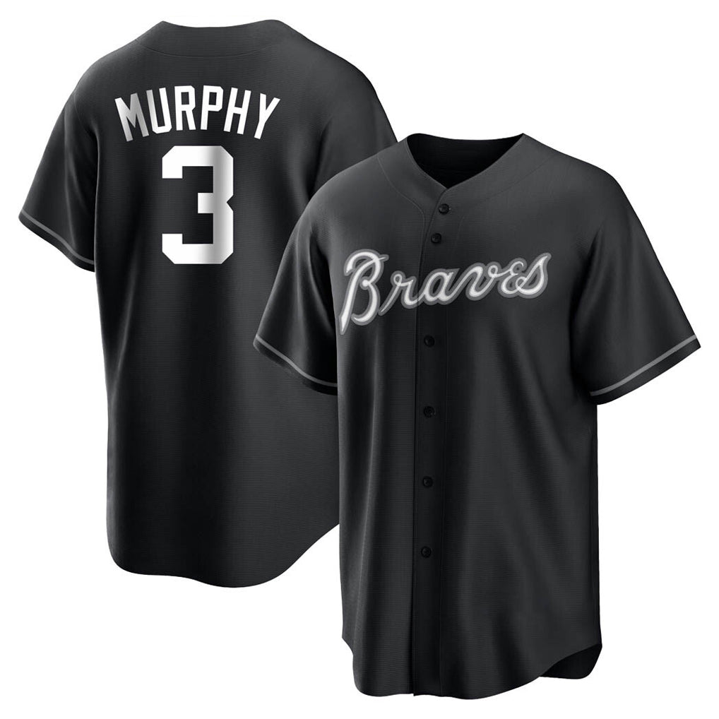 Atlanta Braves #3 Dale Murphy Player Black Jereymy Home Game Stitched Jerseys