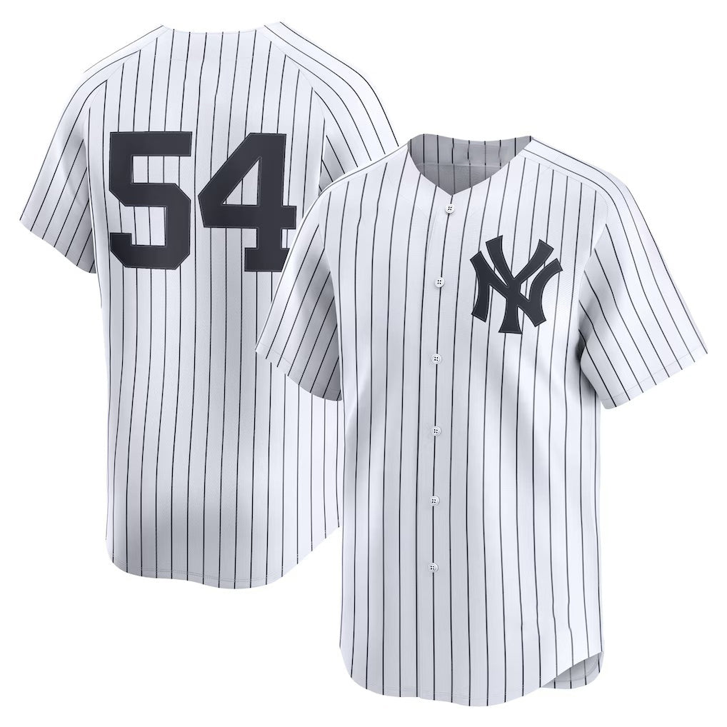 New York Yankees #54 Max Fried White Jereymy Home Limited Player Jersey