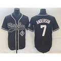 Chicago White Sox #7 Tim Anderson Black Jereymy Cool Base Stitched Jersey 2