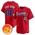 Custom Atlanta Braves x Dragon Ball Red Jereymy Vapor Premier Limited Jersey - All Stitched