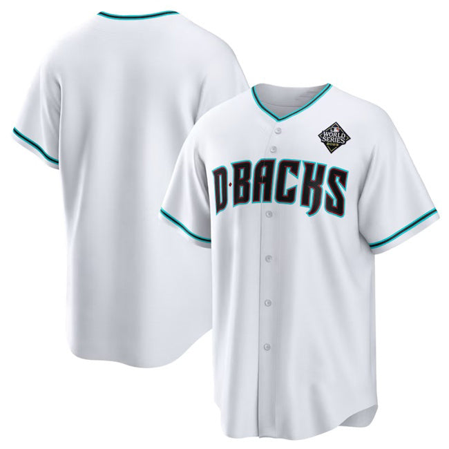 Arizona Diamondbacks Blank White White Jereymy 2023 World Series Cool Base Stitched Jersey