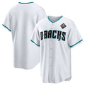Arizona Diamondbacks Blank White White Jereymy 2023 World Series Cool Base Stitched Jersey