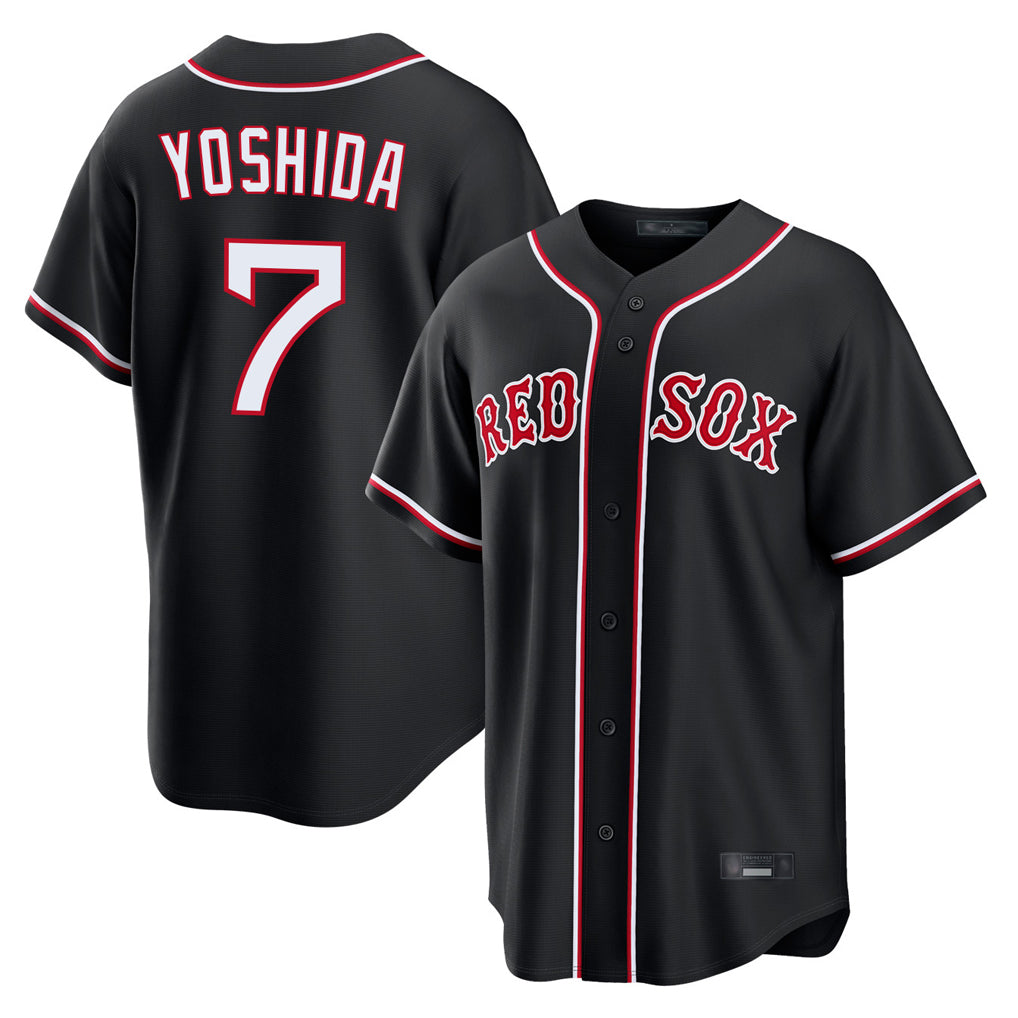 Boston Red Sox #7 Masataka Yoshida Player Black Jereymy Out Home Game Stitched Jerseys
