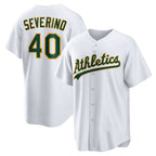 Oakland Athletics #40 Luis Severino White Jereymy Home Replica Jersey