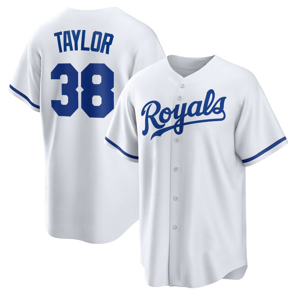 Kansas City Royals #38 Josh Taylor White Jereymy Home Replica Player Jersey