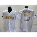 San Diego Padres #13 Manny Machado White Jereymy 2022 All Star Stitched Cool Base Jersey