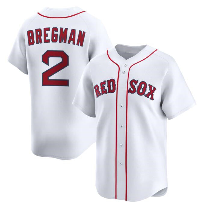 Boston Red Sox #2 Alex Bregman White Jereymy 2024 Home Limited Stitched Jersey