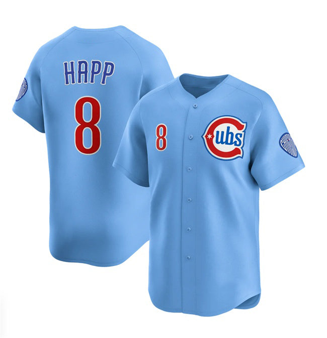 Chicago Cubs #8 Ian Happ Blue Jereymy 2024-25 2nd Alternate Limited Stitched Jersey