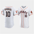 Houston Astros #10 Yuli Gurriel White Jereymy 60th Anniversary Flex Base Stitched Jersey