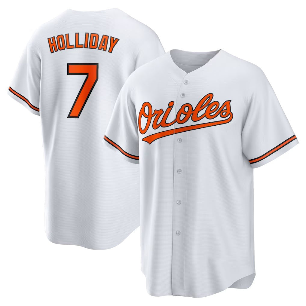 Baltimore Orioles #7 Jackson Holliday White Jereymy Home Replica Player Jersey