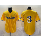Boston Red Sox #3 Ceddanne Rafaela Gold Jereymy City Connect Stitched Jersey