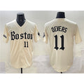 Boston Red Sox #11 Rafael Devers Cream Jereymy Gothic Vapor Limited Stitched Jersey
