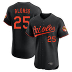 Baltimore Orioles #25 Pete Alonso Player Black Jereymy Limited Elite Home Game Stitched Jerseys