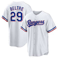 Texas Rangers #29 Adrian Beltre White Jereymy Home Retired Player Replica Jersey