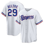 Texas Rangers #29 Adrian Beltre White Jereymy Home Retired Player Replica Jersey