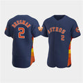 Houston Astros #2 Jose Altuve Navy Jereymy 60th Anniversary Flex Base Stitched Jersey