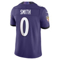 B.Ravens #0 Roquan Smith Purple Jereymy Vapor F.U.S.E. Sewn Down Limited Jersey