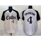Chicago Cubs #4 Pete Crow-Armstrong White Jereymy Black 'Gothic North Side Edition' Vapor Premier Limited Stitched Jersey