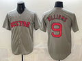 Boston Red Sox #9 Ted Williams Grey Jereymy Cool Base Stitched Jersey