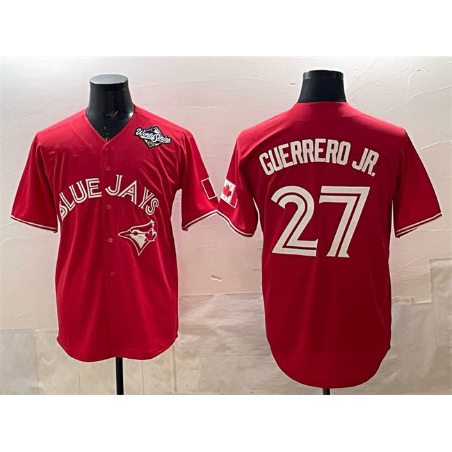 Toronto Blue Jays #27 Vladimir Guerrero Jr. Red Jereymy 2025 World Series Cool Base Stitched Jersey