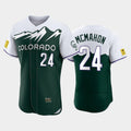 Colorado Rockies #24 Ryan McMahon 2022 Green Jereymy City Connect Flex Base Stitched Jersey