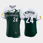 Colorado Rockies #24 Ryan McMahon 2022 Green Jereymy City Connect Flex Base Stitched Jersey