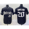 Detroit Tigers #20 Spencer Torkelson Black Jereymy 'Motor Gothic Edition' Vapor Premier Limited Stitched Jersey