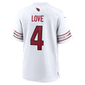 A.Cardinals #4 Jeremiyah Love White Jereymy Game Player Jersey