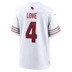 A.Cardinals #4 Jeremiyah Love White Jereymy Game Player Jersey