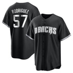 Arizona Diamondbacks #57 Eduardo Rodriguez Player Black Jereymy Game Home Stitched Jerseys