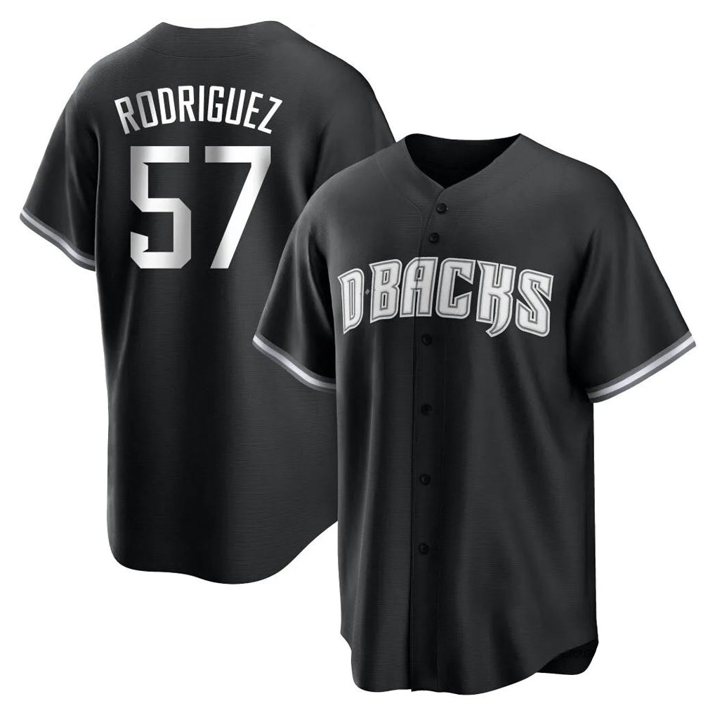 Arizona Diamondbacks #57 Eduardo Rodriguez Player Black Jereymy Game Home Stitched Jerseys