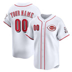 Custom Cincinnati Reds White Jereymy Home Limited Jersey