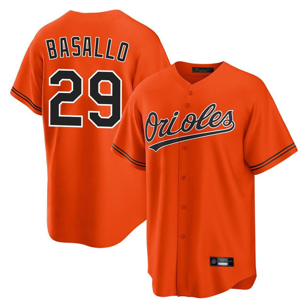 Baltimore Orioles #29 Samuel Basallo Player Orange Jereymy Home Game Stitched Jerseys