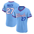 Atlanta Braves #27 Austin Riley Player Powder Blue Jereymy 2026 City Connect T-shirt Limited Elite Home Game Stitched Jerseys