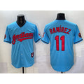 Cleveland Guardians #11 Jos¨¦ Ram¨ªrez Blue Jereymy Vapor Premier Limited Stitched Jersey