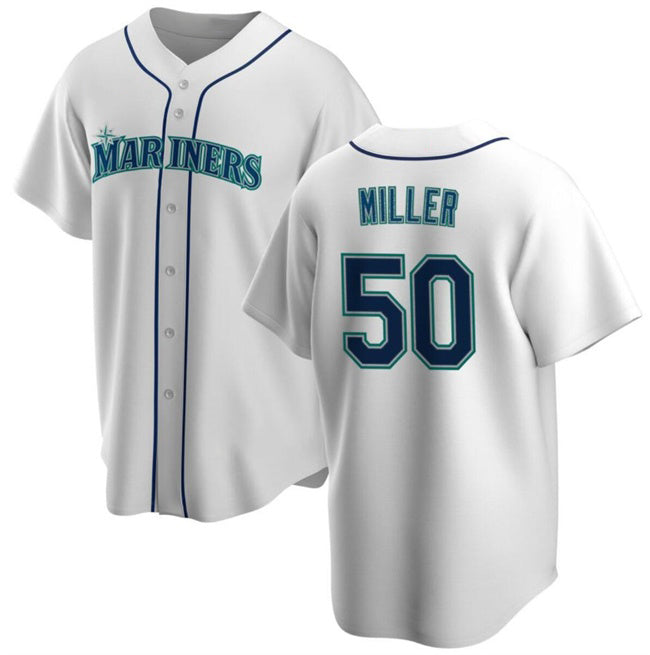 Seattle Mariners #50 Edgar Martinez White Jereymy Cool Base Stitched jersey
