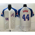 Atlanta Braves #44 Hank Aaron Number White Jereymy 2023 City Connect Flex Base Stitched Jersey