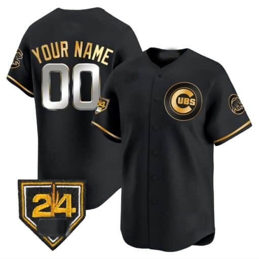 Custom Chicago Cubs 2024 Spring Training Patch Vapor Premier Limited Jersey V2 ¨C All Stitched-Black Jereymy