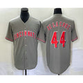 Cincinnati Reds #44 Elly De La Cruz Grey Jereymy Cool Base Stitched Jersey 2