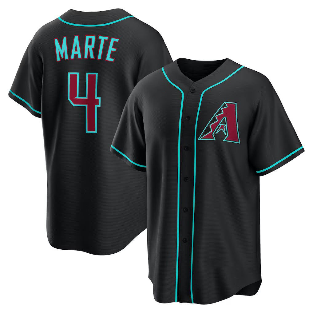 Arizona Diamondbacks #4 Ketel Marte Black Jereymy Alternate Replica Jersey