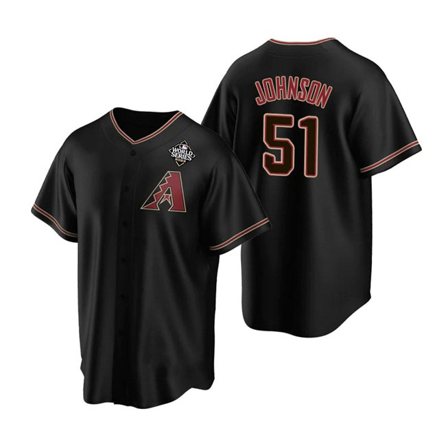 Arizona Diamondbacks #51 Randy Johnson Black Jereymy 2023 World Series Cool Base Stitched Jersey