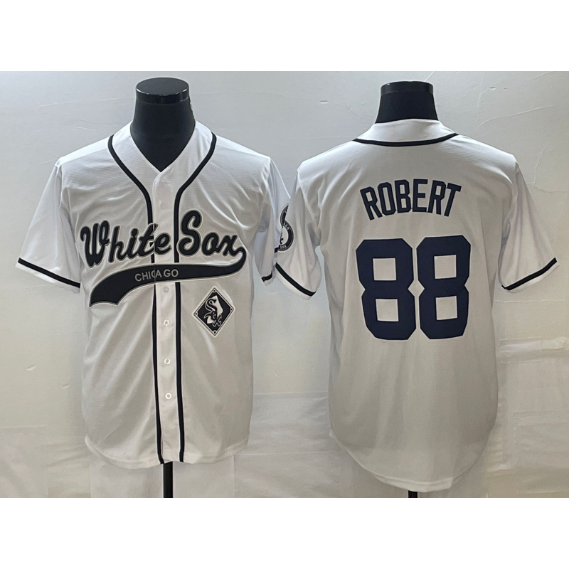 Chicago White Sox #88 Luis Robert White Jereymy Cool Base Stitched Jersey